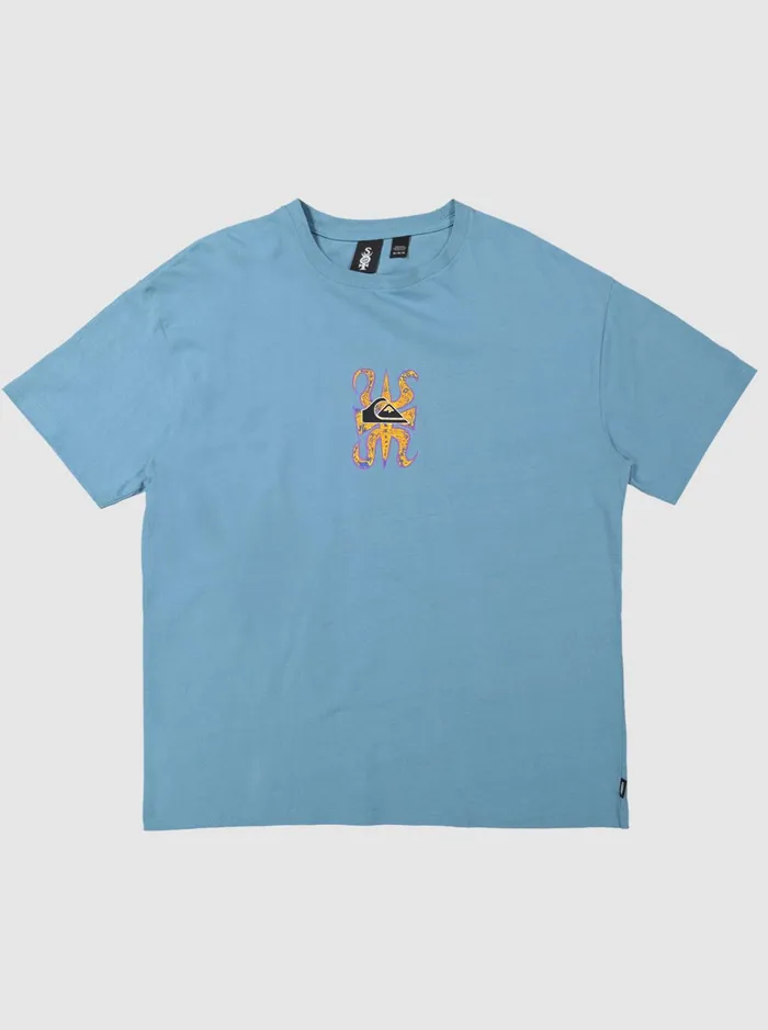 Tees Men Quiksilver Trident TShirt Adriatic Blue