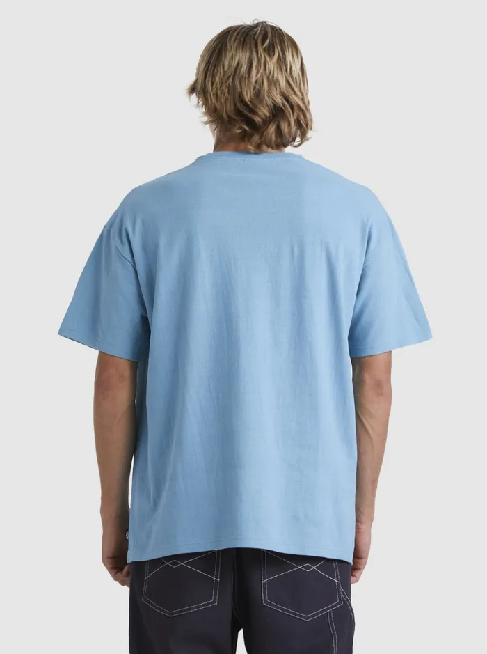 Tees Men Quiksilver Trident TShirt Adriatic Blue Tees Men Quiksilver Trident TShirt Adriatic Blue