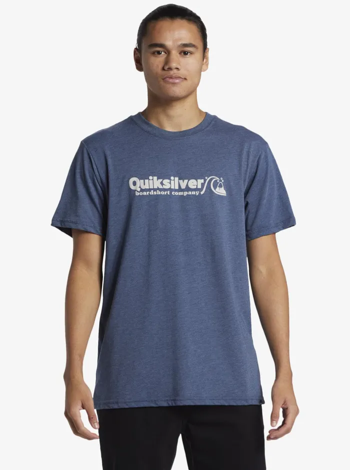 Tees Men Quiksilver Twinnies Mod TShirt Dark Denim Heather Tees Men Quiksilver Twinnies Mod TShirt Dark Denim Heather