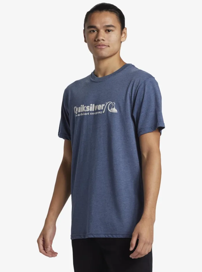 Tees Men Quiksilver Twinnies Mod TShirt Dark Denim Heather Tees Men Quiksilver Twinnies Mod TShirt Dark Denim Heather
