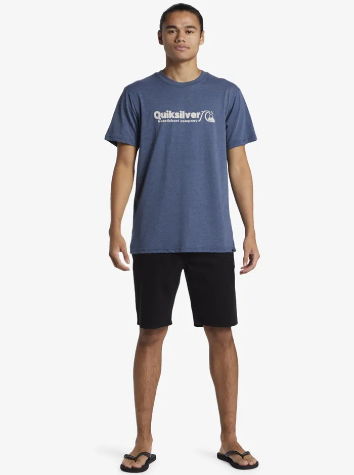 Tees Men Quiksilver Twinnies Mod TShirt Dark Denim Heather Tees Men Quiksilver Twinnies Mod TShirt Dark Denim Heather