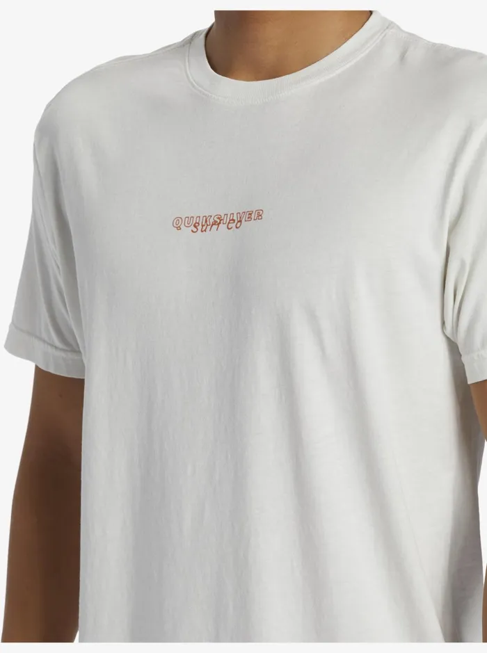 Tees Men Quiksilver Urban Volcano TShirt Antique White Tees Men Quiksilver Urban Volcano TShirt Antique White