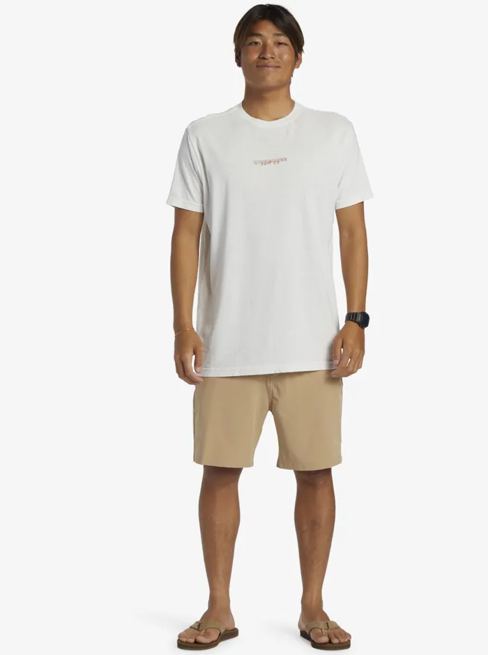Tees Men Quiksilver Urban Volcano TShirt Antique White Tees Men Quiksilver Urban Volcano TShirt Antique White