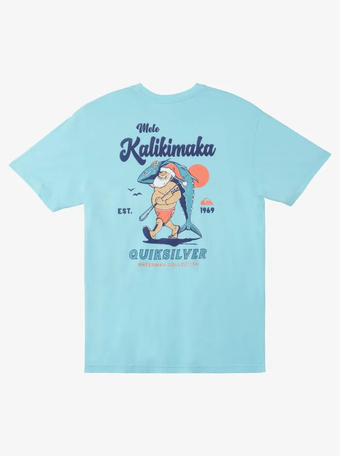 Tees Men Quiksilver Waterman Santa QtShirt Gulf Stream Tees Men Quiksilver Waterman Santa QtShirt Gulf Stream