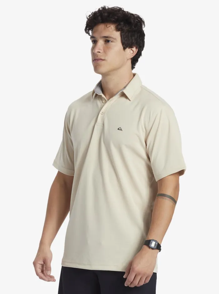 Tees Men Quiksilver Waterman Water Short Sleeve Polo Shirt Brown Rice Tees Men Quiksilver Waterman Water Short Sleeve Polo Shirt Brown Rice