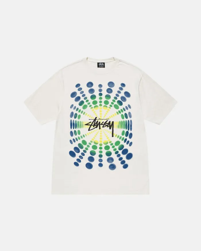 Tees Men Stussy ATTICUS PIGMENT DYED TEE Natural