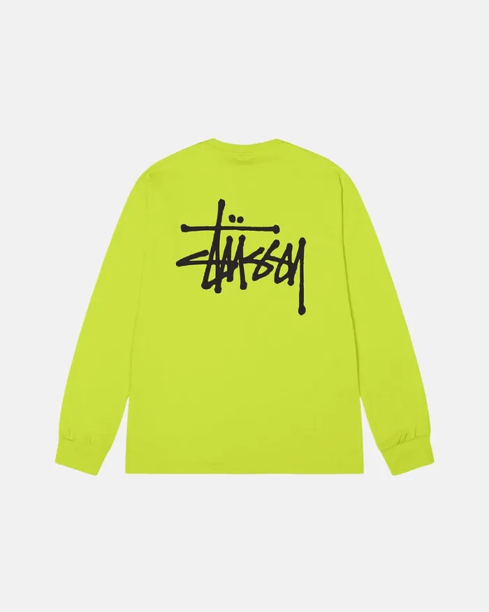 Tees Men Stussy BASIC STSSY LS TEE Keylime