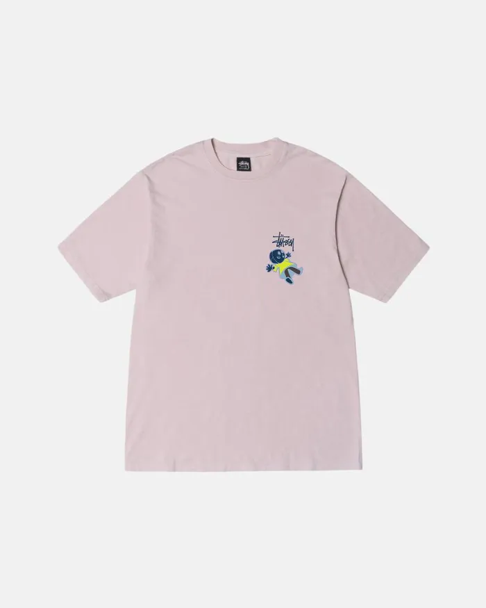 Tees Men Stussy DOLLIE PIGMENT DYED TEE Blush Tees Men Stussy DOLLIE PIGMENT DYED TEE Blush
