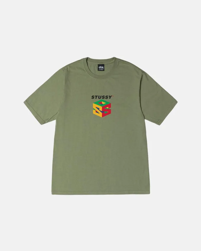Tees Men Stussy S64 PIGMENT DYED TEE Artichoke