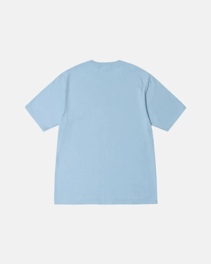 Tees Men Stussy S64 PIGMENT DYED TEE Sky Blue Tees Men Stussy S64 PIGMENT DYED TEE Sky Blue