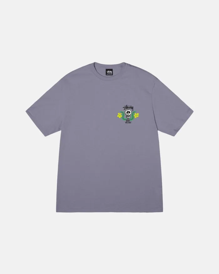 Tees Men Stussy SKULL CREST TEE Mauve Tees Men Stussy SKULL CREST TEE Mauve