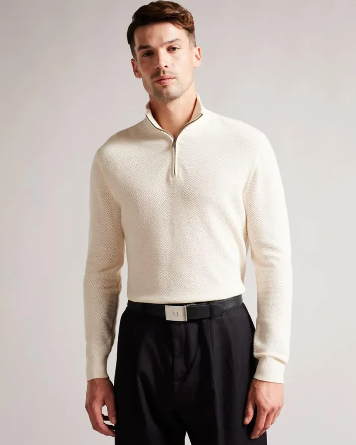 Textured Buckle Belt Black Men Ted Baker Belts