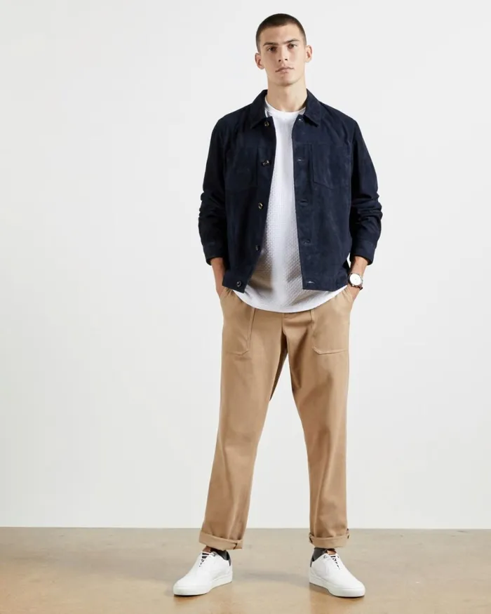 Textured Cotton Tshirt White Men Ted Baker Clothing Textured Cotton Tshirt White Men Ted Baker Clothing