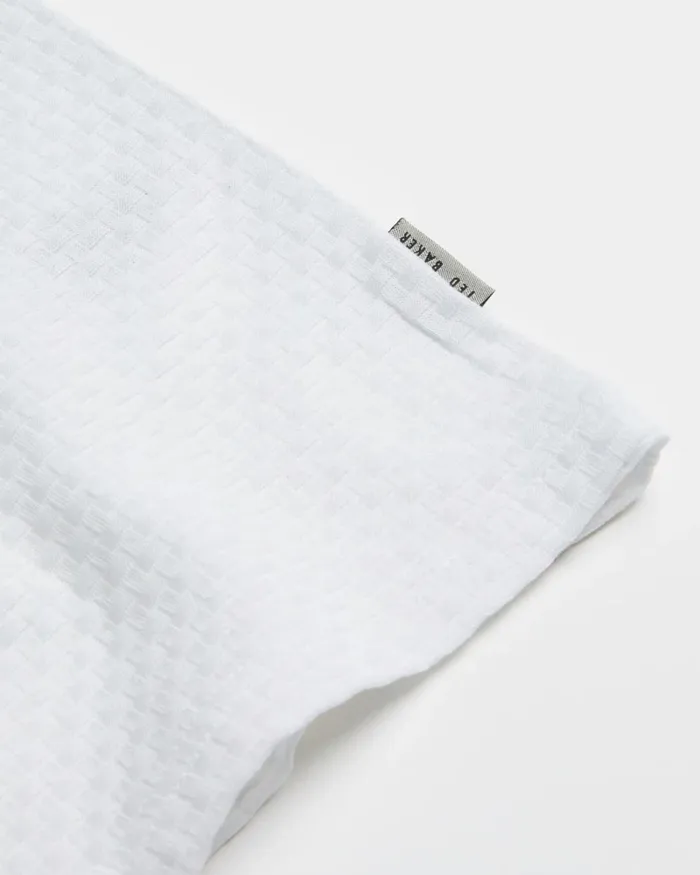 Textured Cotton Tshirt White Men Ted Baker Clothing Textured Cotton Tshirt White Men Ted Baker Clothing
