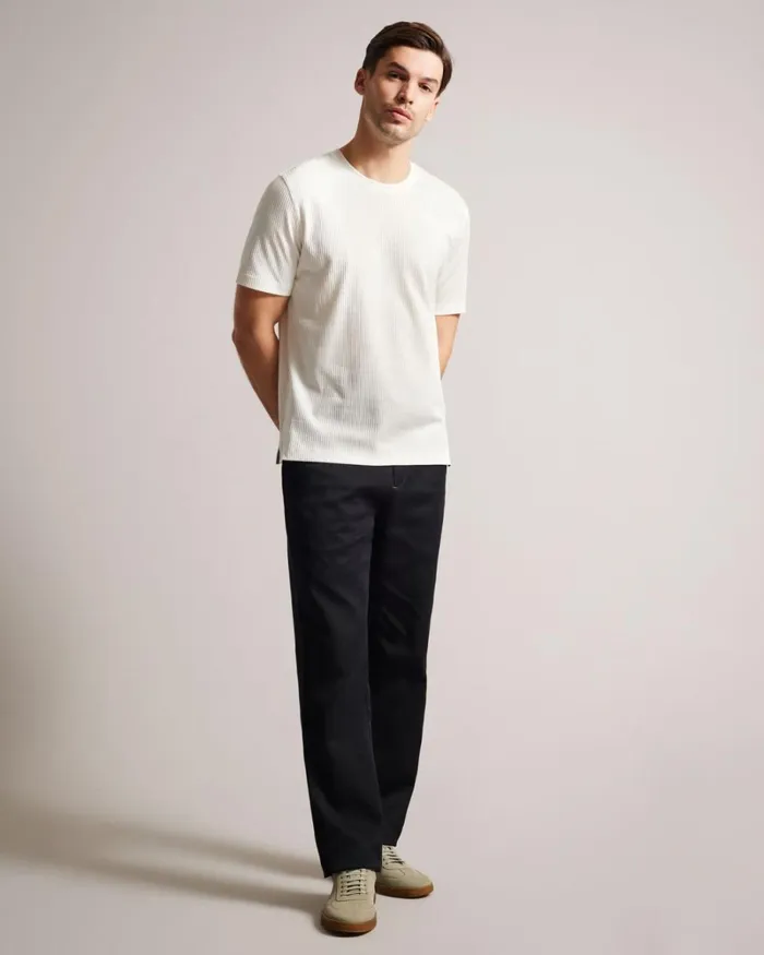 Textured Regular Fit TShirt White Men Ted Baker Clothing Textured Regular Fit TShirt White Men Ted Baker Clothing