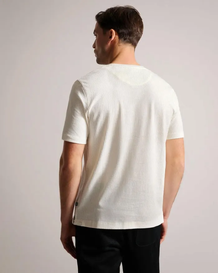 Textured Regular Fit TShirt White Men Ted Baker Clothing Textured Regular Fit TShirt White Men Ted Baker Clothing