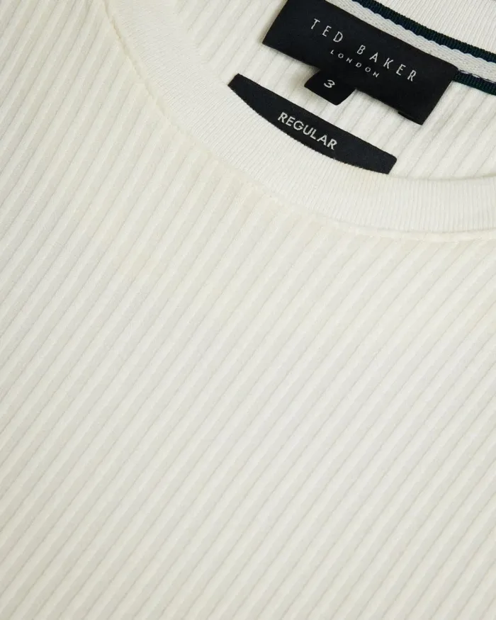 Textured Regular Fit TShirt White Men Ted Baker Clothing Textured Regular Fit TShirt White Men Ted Baker Clothing