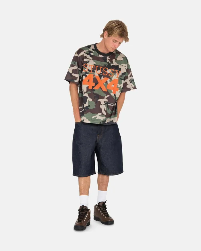 Tops and Shirts Men Stussy 4X4 MESH FOOTBALL JERSEY Camo Tops and Shirts Men Stussy 4X4 MESH FOOTBALL JERSEY Camo