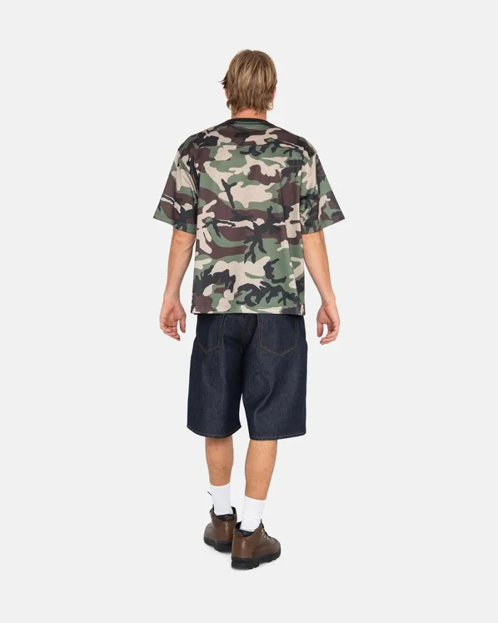 Tops and Shirts Men Stussy 4X4 MESH FOOTBALL JERSEY Camo Tops and Shirts Men Stussy 4X4 MESH FOOTBALL JERSEY Camo