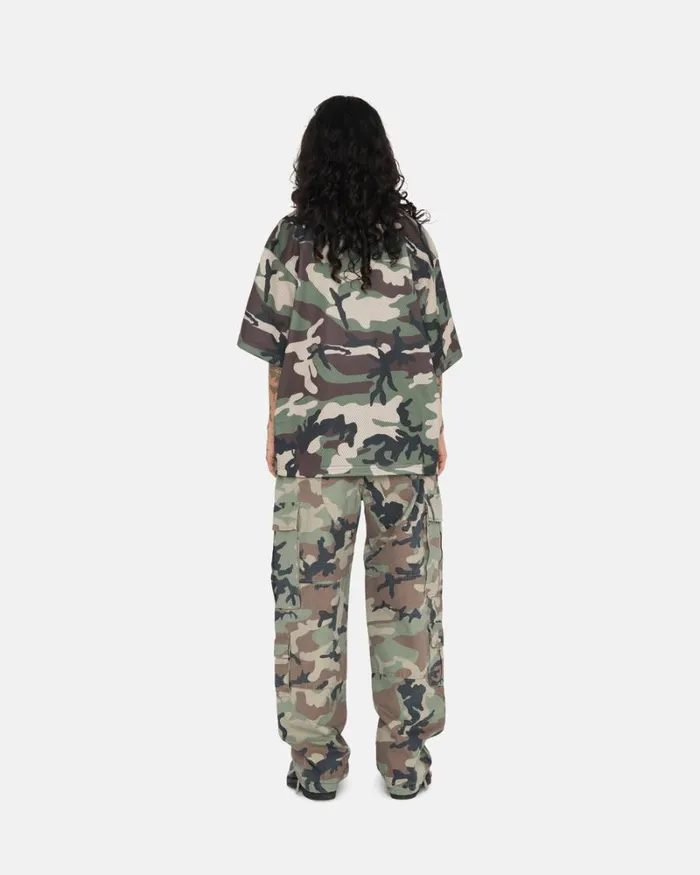 Tops and Shirts Men Stussy 4X4 MESH FOOTBALL JERSEY Camo Tops and Shirts Men Stussy 4X4 MESH FOOTBALL JERSEY Camo