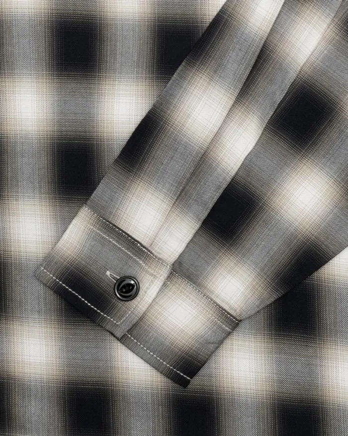 Tops and Shirts Men Stussy EDDIE PLAID ZIP SHIRT Black Tops and Shirts Men Stussy EDDIE PLAID ZIP SHIRT Black