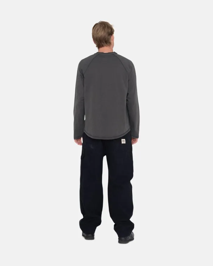 Tops and Shirts Men Stussy INSIDE OUT RAGLAN Faded Black Tops and Shirts Men Stussy INSIDE OUT RAGLAN Faded Black