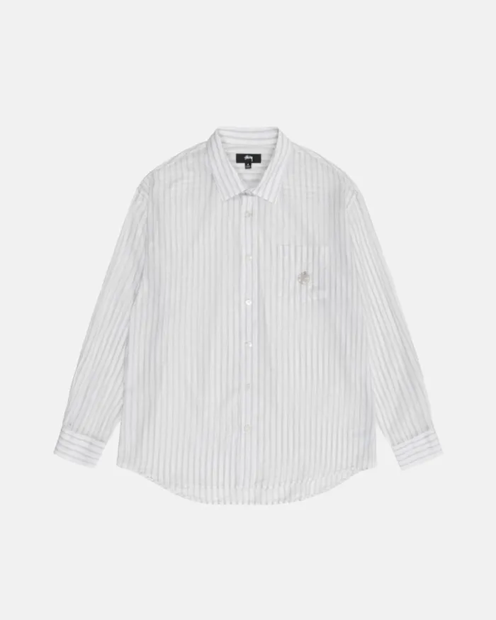 Tops and Shirts Men Stussy LIGHTWEIGHT CLASSIC SHIRT White