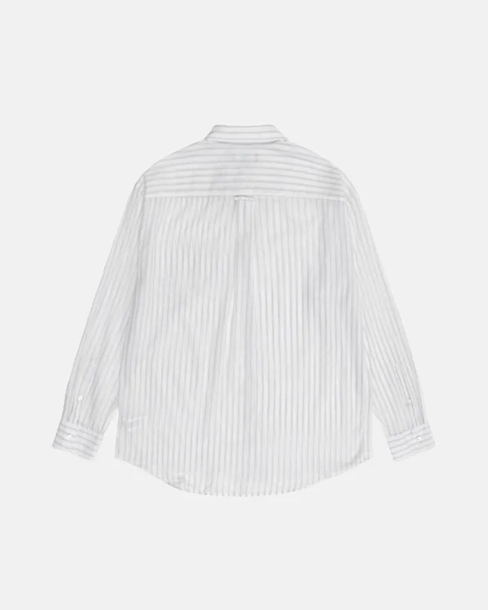 Tops and Shirts Men Stussy LIGHTWEIGHT CLASSIC SHIRT White Tops and Shirts Men Stussy LIGHTWEIGHT CLASSIC SHIRT White