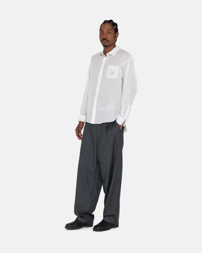 Tops and Shirts Men Stussy LIGHTWEIGHT CLASSIC SHIRT White Tops and Shirts Men Stussy LIGHTWEIGHT CLASSIC SHIRT White