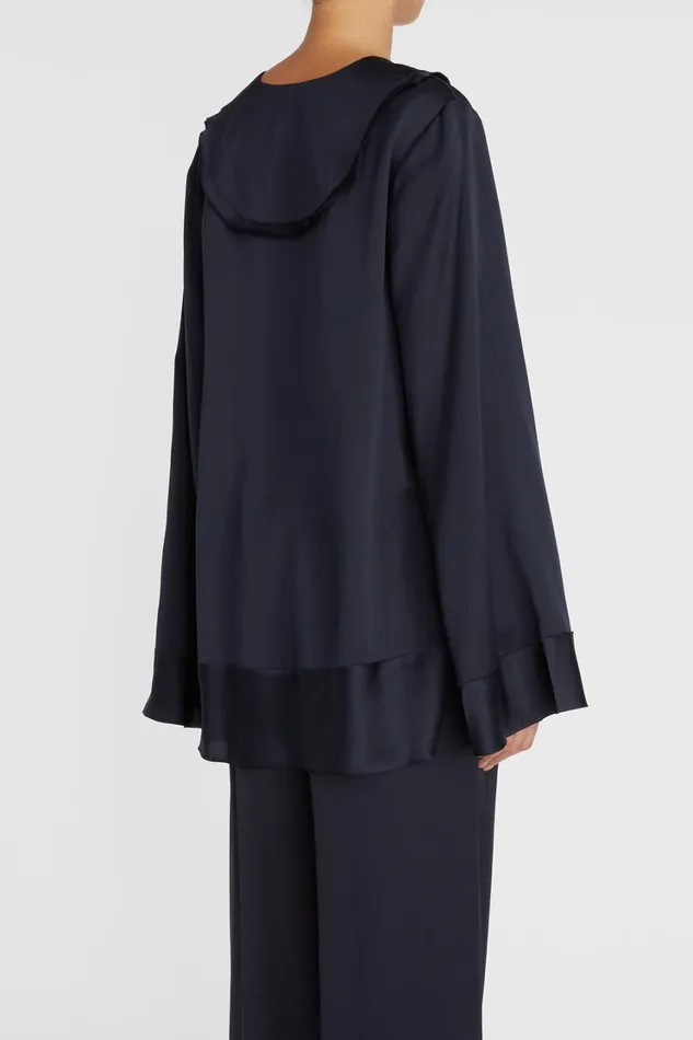 Tops And Shirts Women Lee Mathews Stella Silk Satin LS Blouse Tops And Shirts Women Lee Mathews Stella Silk Satin LS Blouse