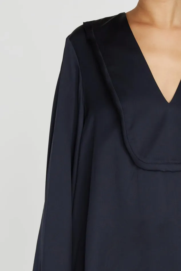 Tops And Shirts Women Lee Mathews Stella Silk Satin LS Blouse Tops And Shirts Women Lee Mathews Stella Silk Satin LS Blouse
