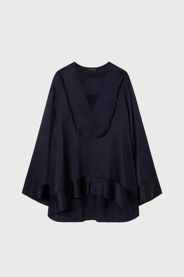 Tops And Shirts Women Lee Mathews Stella Silk Satin LS Blouse Tops And Shirts Women Lee Mathews Stella Silk Satin LS Blouse