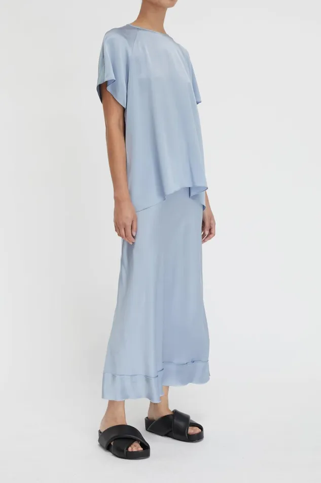 Tops And Shirts Women Lee Mathews Stella Silk Satin Raglan Tee
