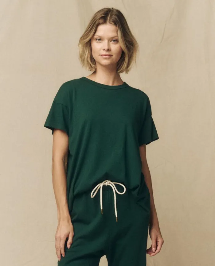 Tops Women039s The Great The Boxy Crew Green Grove