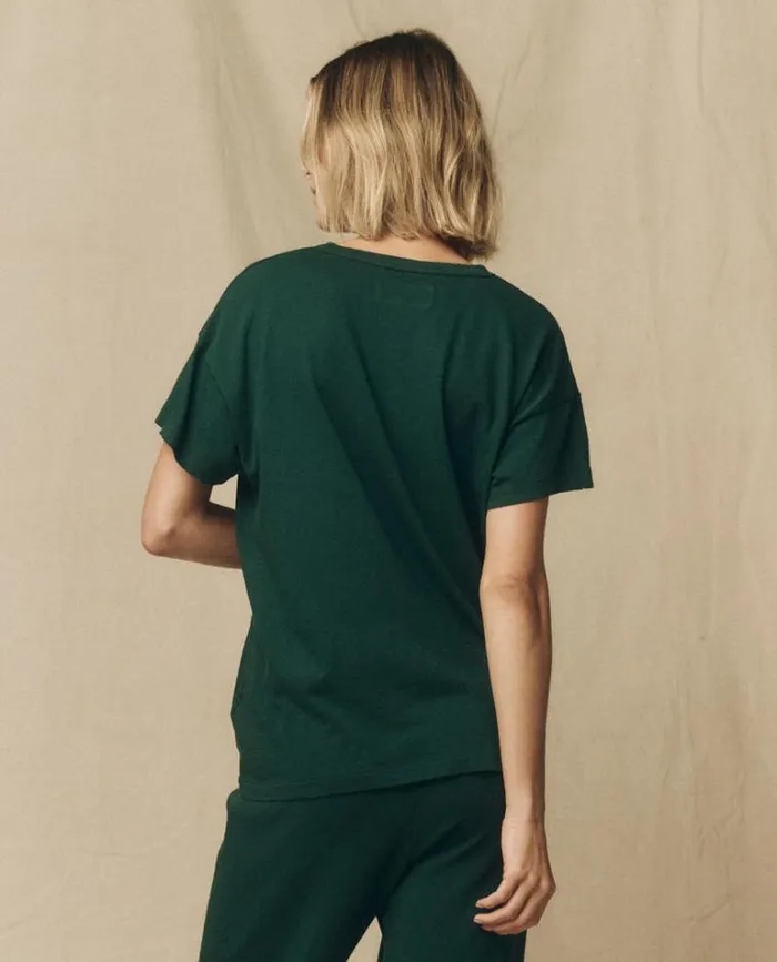 Tops Women039s The Great The Boxy Crew Green Grove