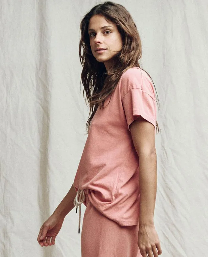 Tops Women039s The Great The Boxy Crew Rose