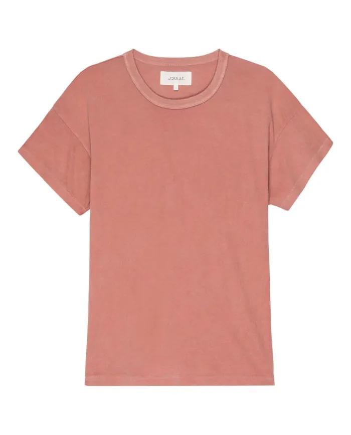 Tops Women039s The Great The Boxy Crew Rose