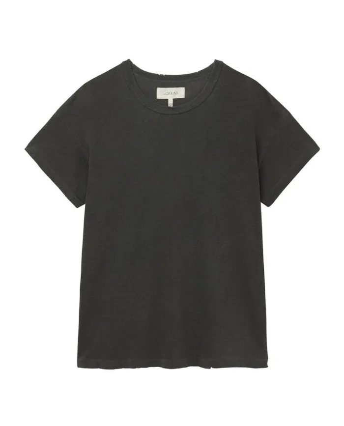 Tops Women039s The Great The Boxy Crew Washed Black