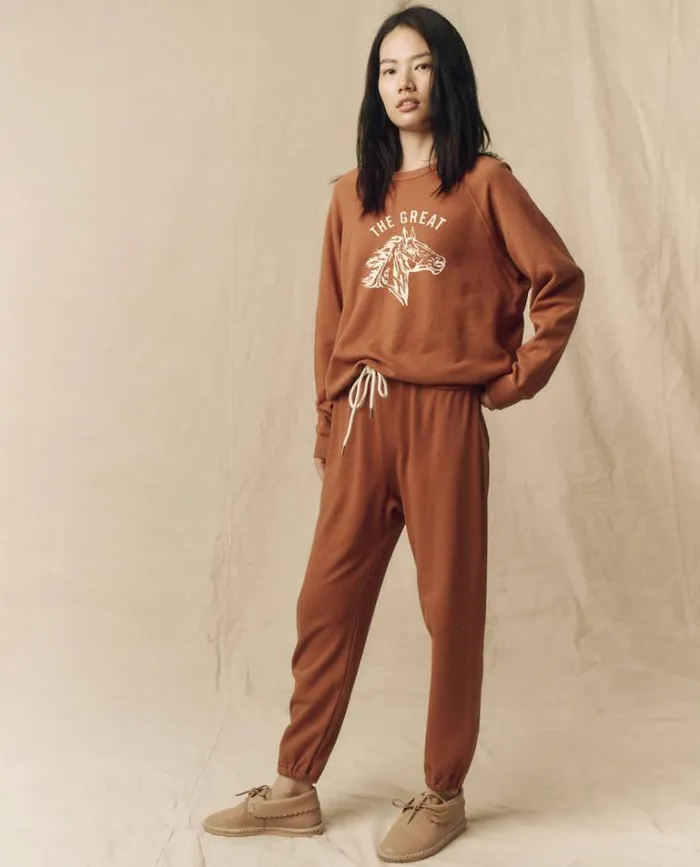 Tops Women039s The Great The College Sweatshirt Canyon With Cream Bronco Graphic