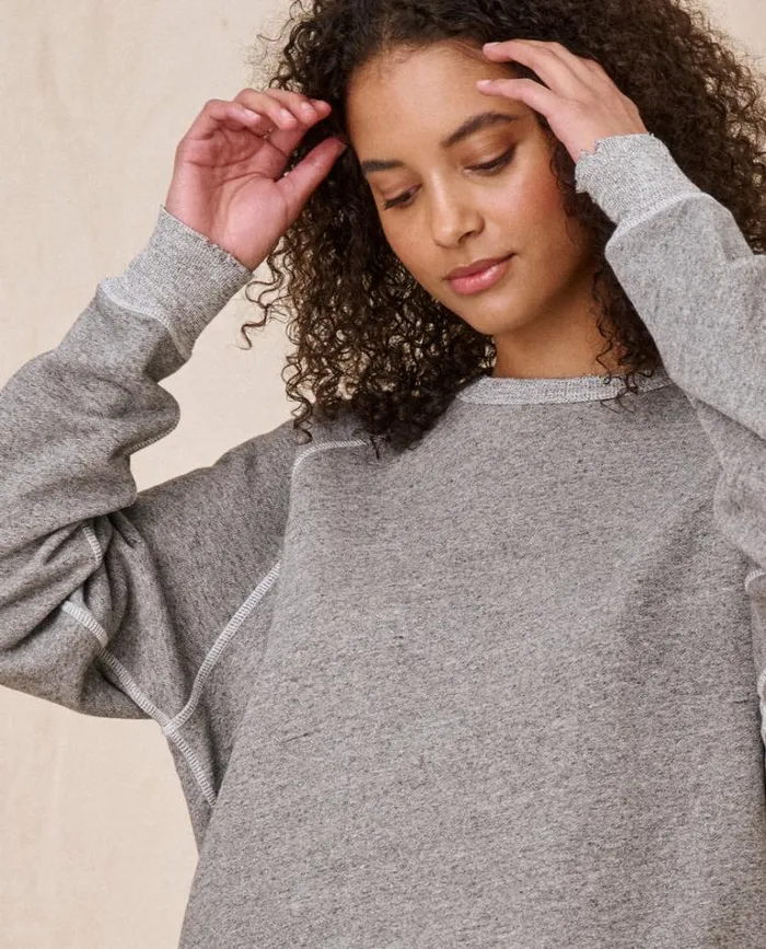 Tops Women039s The Great The College Sweatshirt Varsity Grey