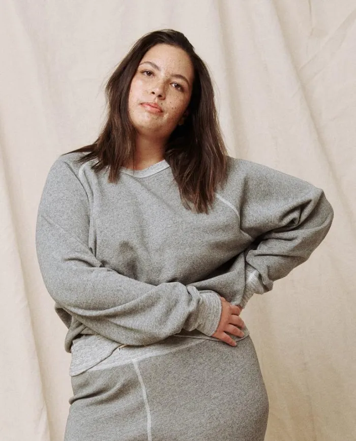Tops Women039s The Great The College Sweatshirt Varsity Grey