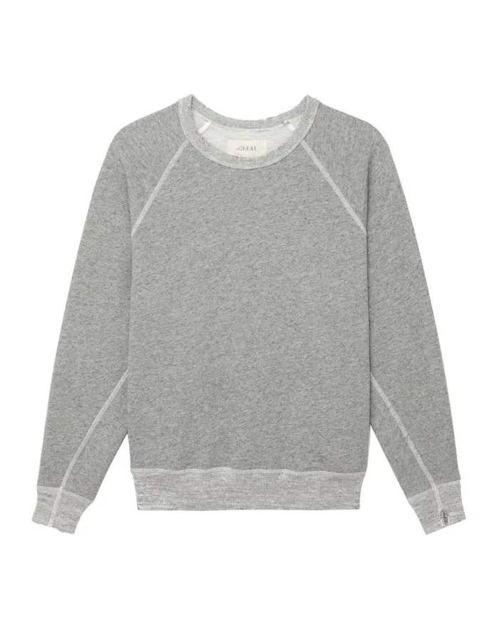 Tops Women039s The Great The College Sweatshirt Varsity Grey