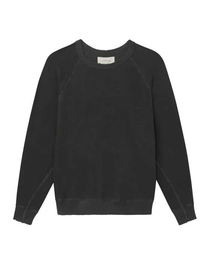 Tops Women039s The Great The College Sweatshirt Washed Black