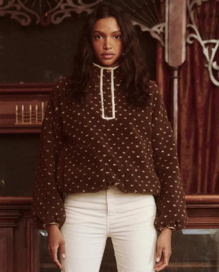 Tops Women039s The Great The Countryside Pullover Hickory With Cream