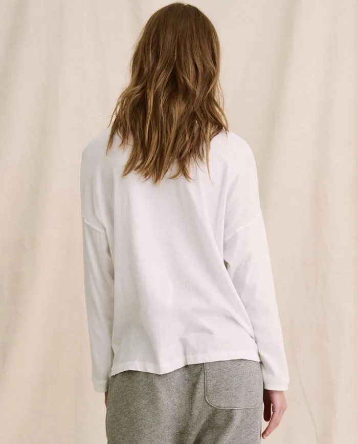 Tops Women039s The Great The Shrunken Henley True White