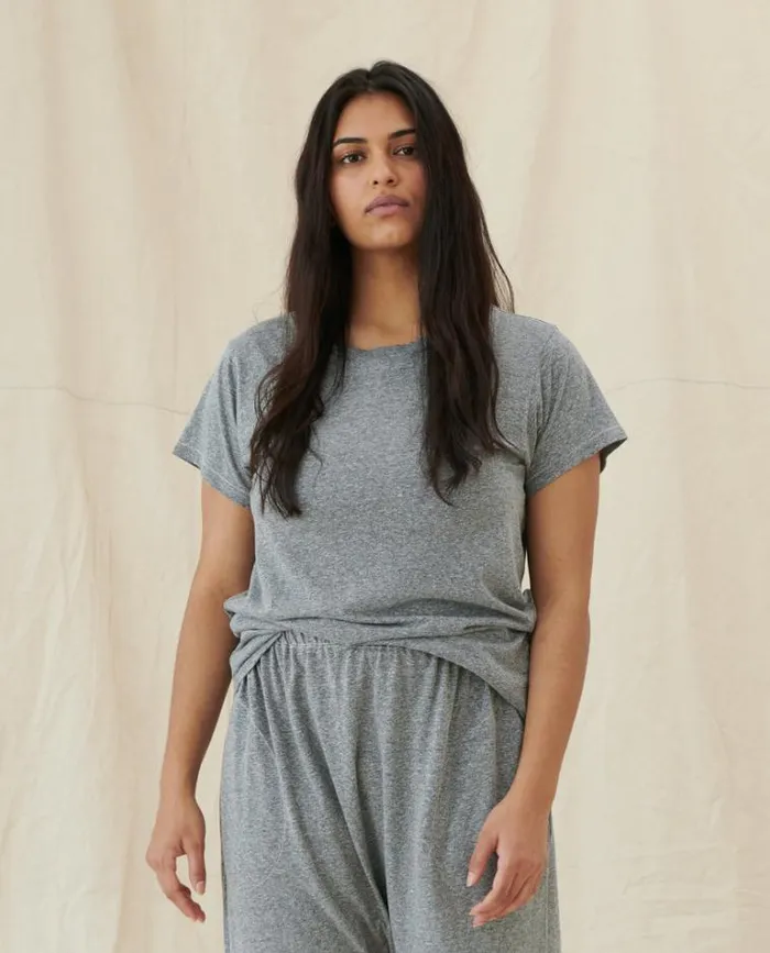 Tops Women039s The Great The Slim Tee Heather Grey