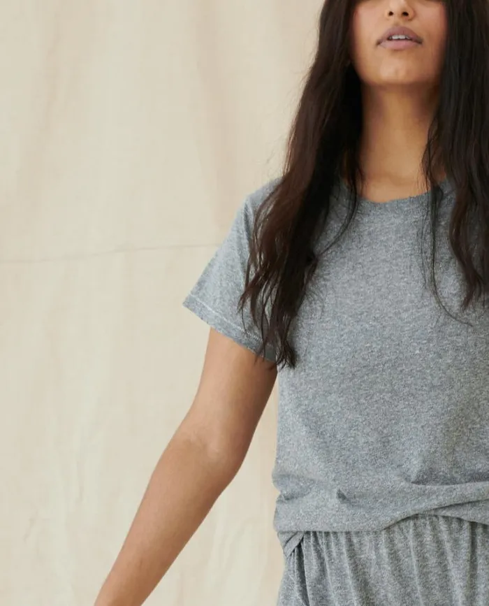 Tops Women039s The Great The Slim Tee Heather Grey
