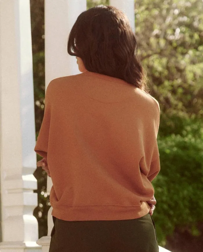 Tops Women039s The Great The Teammate Sweatshirt Bright Maple With The Great Lake Beautiful Graphic