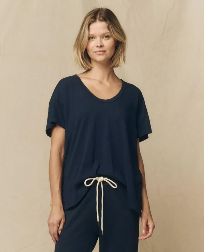 Tops Women039s The Great The UNeck Tee True Navy