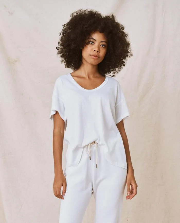 Tops Women039s The Great The UNeck Tee True White